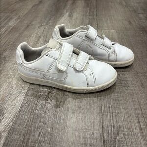 Kids White Nike Velcro Sneakers
